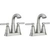Moen Halle Spot Resist Nickel Widespread Traditional Bathroom Faucet with Drain Assembly for 3-Hole Applications, 84972SRN((Pack of 2))
