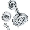Moen Idora Chrome Posi-Temp Tub and Shower Set with Showerhead, Lever Handle, Tub Spout and Valve Included, 82115(Chrome)