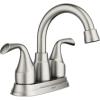 Moen Idora Matte Black Two-Handle Centerset Bathroom Sink Faucet with Drain Assembly, 84115BL(Brushed Nickel)