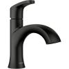 Moen Karis Black Matte One-Handle Single Hole Bathroom Sink Faucet with Optional Deckplate, 84346BL(Matte Black)