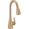 Moen Kiran Spot Resist Stainless One-Handle High Arc Pulldown Kitchen Faucet with Power Clean, 87599SRS(Bronzed Gold)