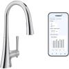 Moen Kurv Polished Nickel Motionsense Wave Sensor Touchless One Handle High Arc Pulldown Modern Kitchen Faucet Featuring Power Clean, 9126EWNL(Chrome)
