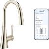 Moen Kurv Polished Nickel Motionsense Wave Sensor Touchless One Handle High Arc Pulldown Modern Kitchen Faucet Featuring Power Clean, 9126EWNL(Polished Nickel)