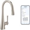 Moen Kurv Polished Nickel Motionsense Wave Sensor Touchless One Handle High Arc Pulldown Modern Kitchen Faucet Featuring Power Clean, 9126EWNL(Spot Resist Stainless)