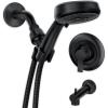 Moen Meena Bronzed Gold Single Handle Modern Shower Faucet with Handshower and Tub Spout for Bathtub, Valve Included, 82618BZG(Matte Black)