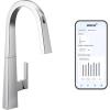 Moen Nio Spot Resist Stainless Contemporary Smart Faucet Touchless Pull Down Sprayer Kitchen Faucet with Voice Control and Power Boost, S75005EVSRS(Chrome)