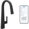Moen Nio Spot Resist Stainless Contemporary Smart Faucet Touchless Pull Down Sprayer Kitchen Faucet with Voice Control and Power Boost, S75005EVSRS(Matte Black)