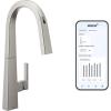 Moen Nio Spot Resist Stainless Contemporary Smart Faucet Touchless Pull Down Sprayer Kitchen Faucet with Voice Control and Power Boost, S75005EVSRS(Spot Resist Stainless)