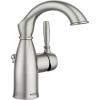Moen Sarona Spot Resist Brushed Nickel One-Handle Single Hole Rustic Farmhouse Bathroom Sink Faucet with Optional Deckplate, 84144SRN(Spot Resist Brushed Nickel)