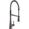 Moen Sleek Black Stainless One-Handle Touchless High Arc Pulldown Kitchen Faucet, Modern Spring Kitchen Sink Faucet with Pulldown Sprayer Head and Wave Motion Sensor, 5925EWBLS(Black Stainless)