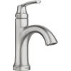 Moen Wellton Spot Resist Brushed Nickel One Hole Single-Handle Bathroom Faucet with Optional Deck Plate and Drain Assembly, 84980SRN(96)