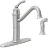 Moen Wetherly Mediterranean Bronze High-Arc Kitchen Faucet with Side Spray, 87999BRB(Spot Resist Stainless)