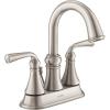 Moen Wetherly Spot Resist Brushed Nickel Two-Handle Widespread Bathroom Faucet with Valve Included, 3-hole Deck Mounted Setup, WS84855SRN(Pack of 1)