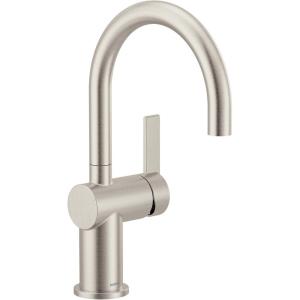 Moen 7622BL Cia Pulldown Kitchen Faucet with Power Boost, Includes Optional Chrome and Brushed Gold Accents, Matte Black with(Spot Resist Stainless)