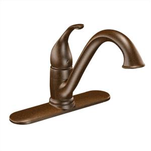 Moen 7825SRS Camerist One-Handle Low Arc Kitchen Faucet, Spot Resist Stainless(Oil Rubbed Bronze)