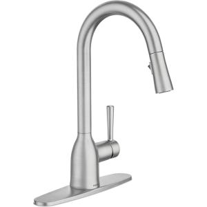 Moen Adler Chrome Motionsense Wave Sensor Touchless One Handle Pulldown Kitchen Faucet Featuring Power Clean, 87233EWC(Spot Resist Stainless)