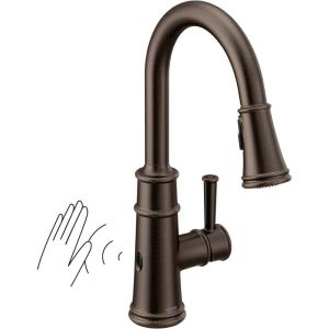 Moen Belfield Spot Resist Stainless Motionsense Wave Sensor Touchless One Handle Pulldown Kitchen Faucet Featuring Power Clean, 7260EWSRS(Oil Rubbed Bronze)
