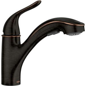 Moen Brecklyn Mediterranean Bronze Single-Handle Pull-Out Sprayer Kitchen Sink Faucet with Power Clean, 87557BRB(Mediterranean Bronze)