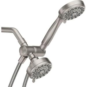 Moen Ignite Brushed Nickel Five-Function 3-3/4″ Diameter 5-Function Shower Spray Head with Handheld Showerhead, 20016SRN((Pack of 1))