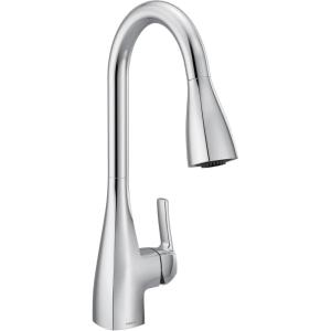 Moen Kiran Spot Resist Stainless One-Handle High Arc Pulldown Kitchen Faucet with Power Clean, 87599SRS(Chrome)