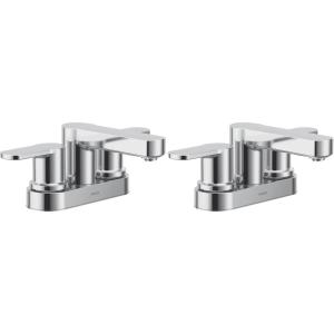 Moen Laris Two-Handle 4” Centerset Modern Bathroom Faucet, 84015(2 Handle (Pack of 2))