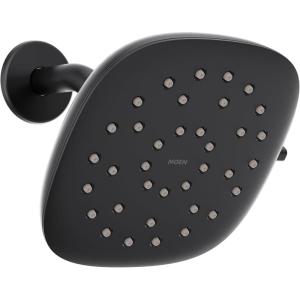 Moen Verso Eco-Performance Infiniti Dial Square Rain Shower Head, 6-Inch Diameter Spray Head, Chrome, 220R4EP(Matte Black)