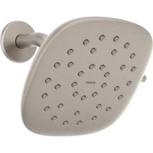 Moen Verso Eco-Performance Infiniti Dial Square Rain Shower Head, 6-Inch Diameter Spray Head, Chrome, 220R4EP(Spot Resist Nickel)