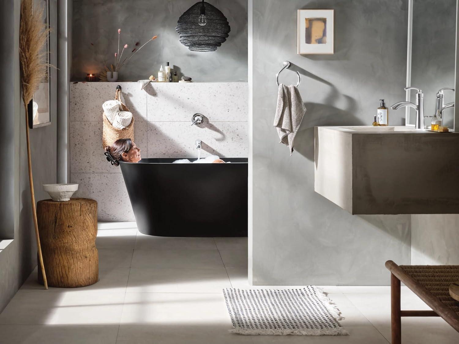 image:imageMoen 6170 Glyde Single Handle Bathroom Sink Faucet with Optional Deckplate Chrome