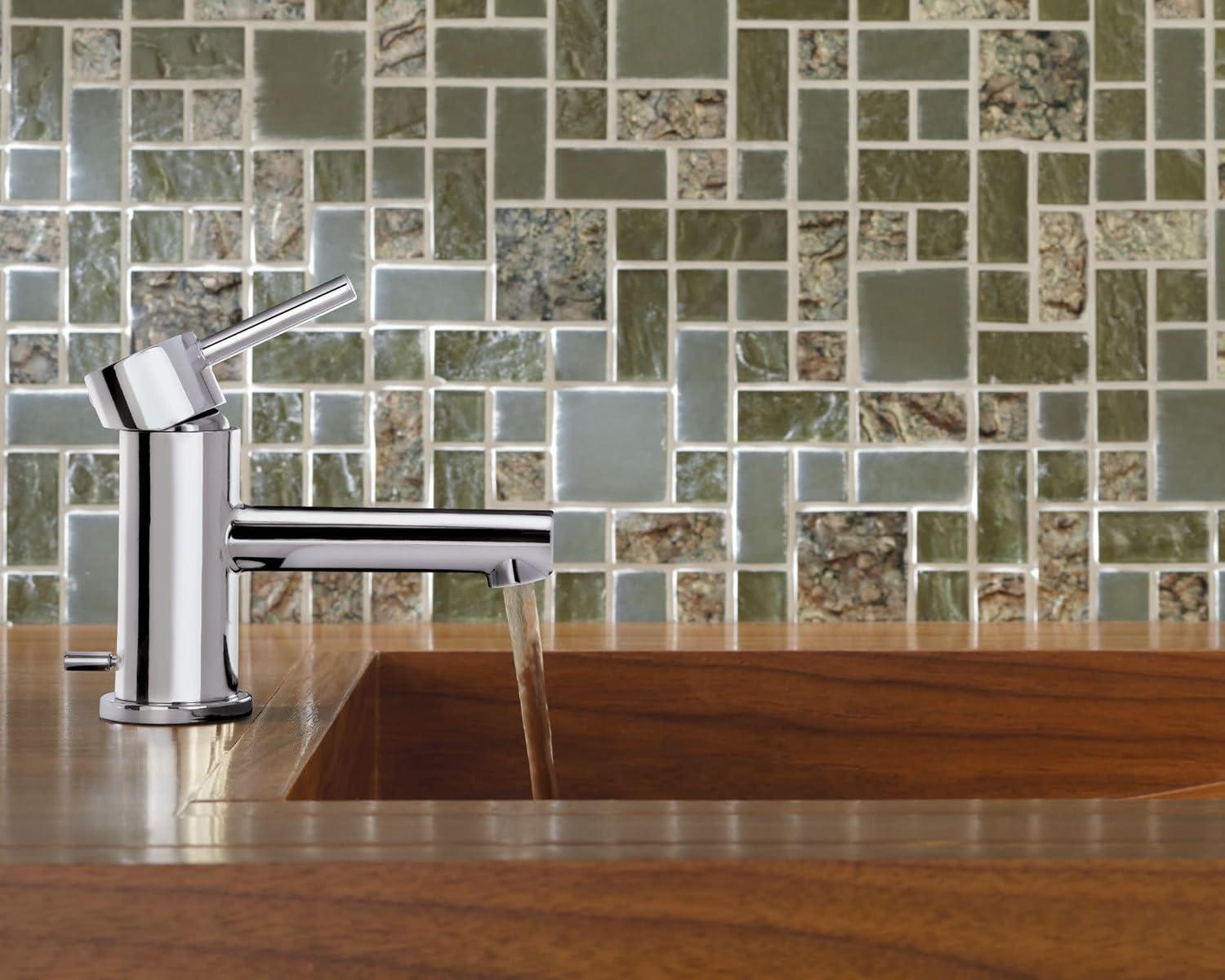 image:imageMoen Align Brushed Gold OneHandle Single Hole Low Profile Modern Bathroom Faucet with Drain Assembly 6191BGBrushed Nickel