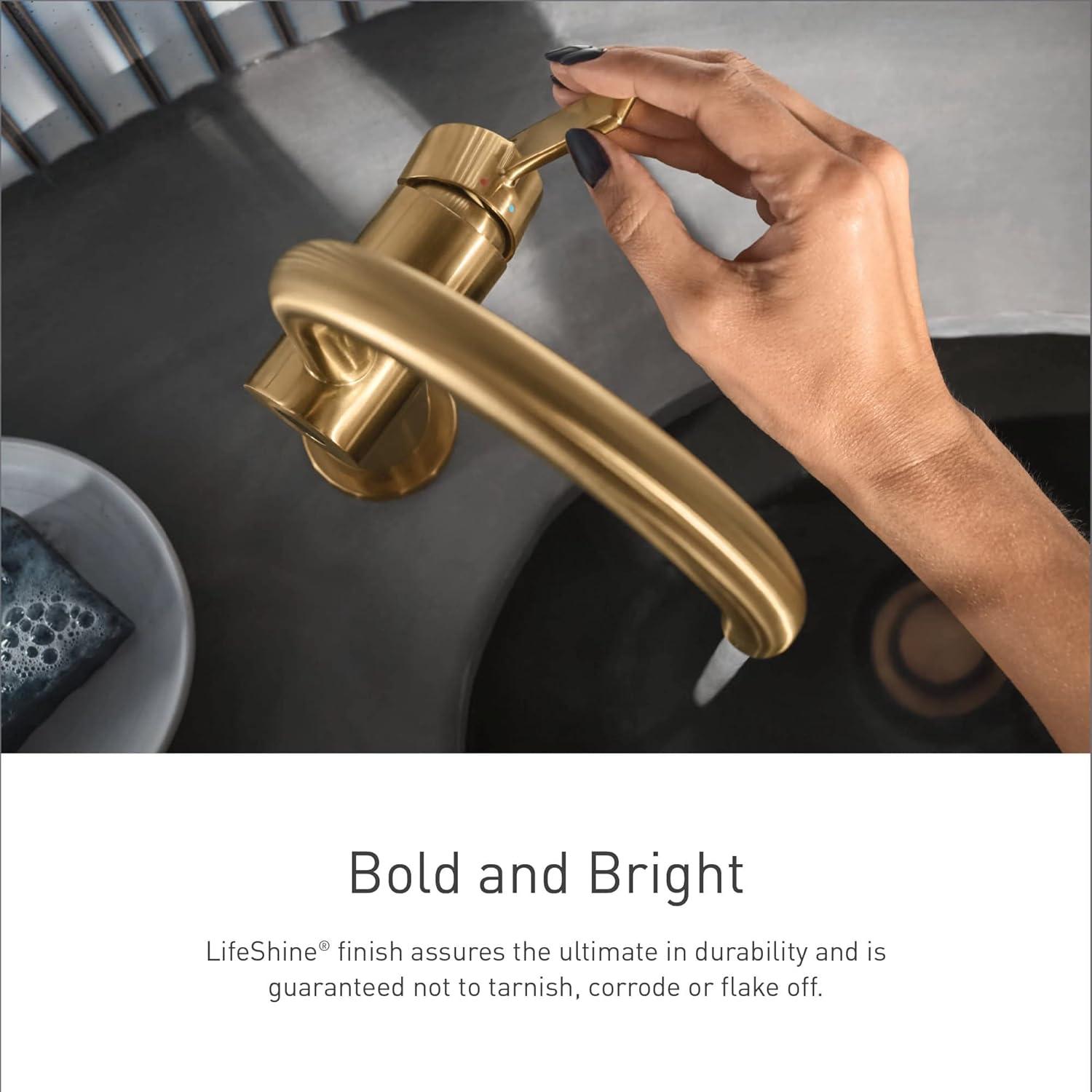 image:imageMoen Align Brushed Gold TwoHandle ThreeHole Modern Widespread Bathroom Faucet Trim Kit Valve Required T6193BGBrushed Gold