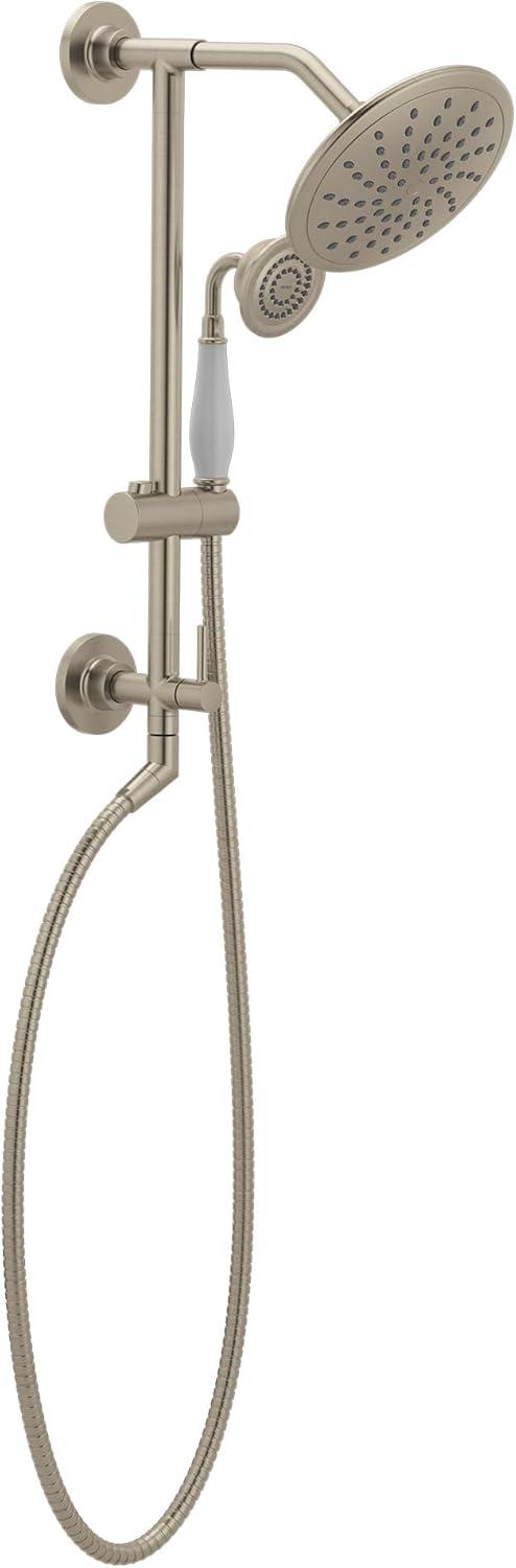 image:imageMoen Annex Brushed Nickel Shower Slidebar and Shower Hose System Trim Valve Required TS3661NHBNBrushed Nickel