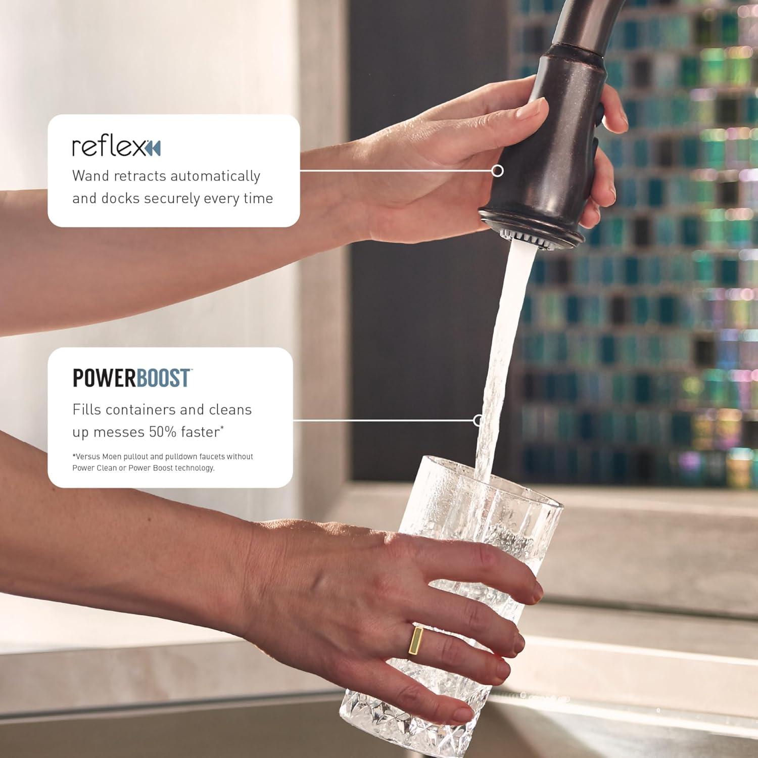 image:imageMoen Arbor Spot Resist Stainless Motionsense Wave Sensor Touchless OneHandle Single Hole Kitchen Sink Faucet 7594EWSRSOil Rubbed Bronze