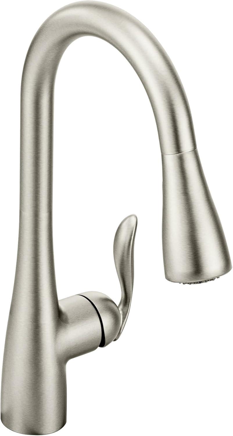 image:imageMoen Arbor Spot Resist Stainless Motionsense Wave Sensor Touchless OneHandle Single Hole Kitchen Sink Faucet 7594EWSRSStainless