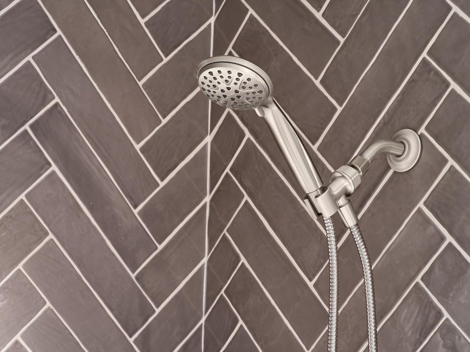 image:imageMoen Attune Shower Head with Handheld Sprayer 6 Handheld Shower Head Spray Settings Spot Resist Brushed Nickel Finish 218H0SRNPack of 1
