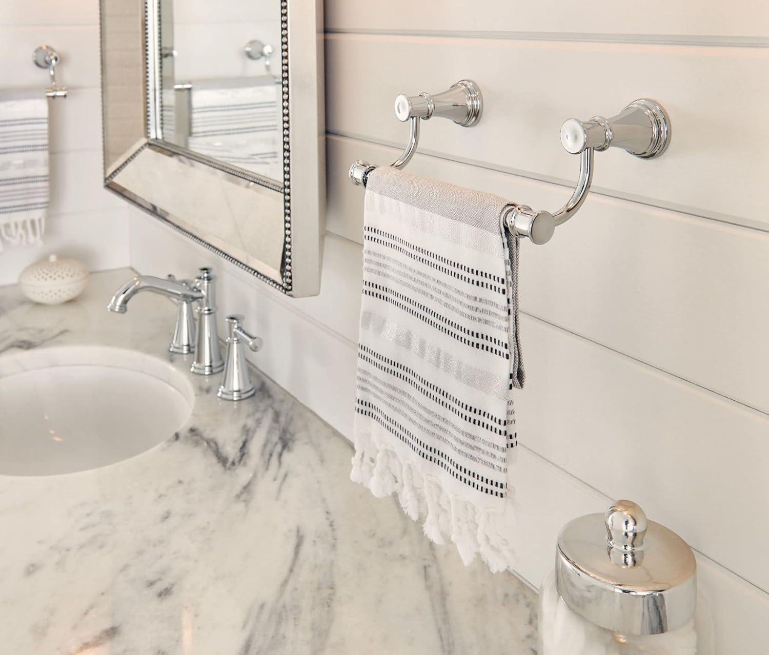 image:imageMoen Belfield Oil Rubbed Bronze 9Inch Bathroom Hand Towel Bar YB6486ORBChrome