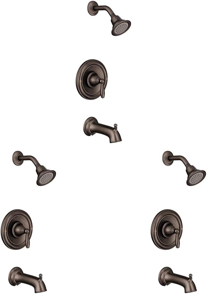 image:imageMoen Brantford Oil Rubbed Bronze PosiTemp Pressure Balancing Shower Valve Trim Kit Valve Required T2153ORBOil Rubbed Bronze