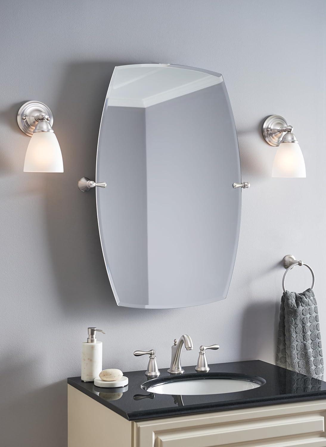 image:imageMoen Brantford OilRubbed Bronze TwoHandle Widespread Bathroom Faucet Trim Kit Bathroom Faucets for Sink 3hole Deck Mounted Setup Valve Required T6620ORBBrushed Nickel