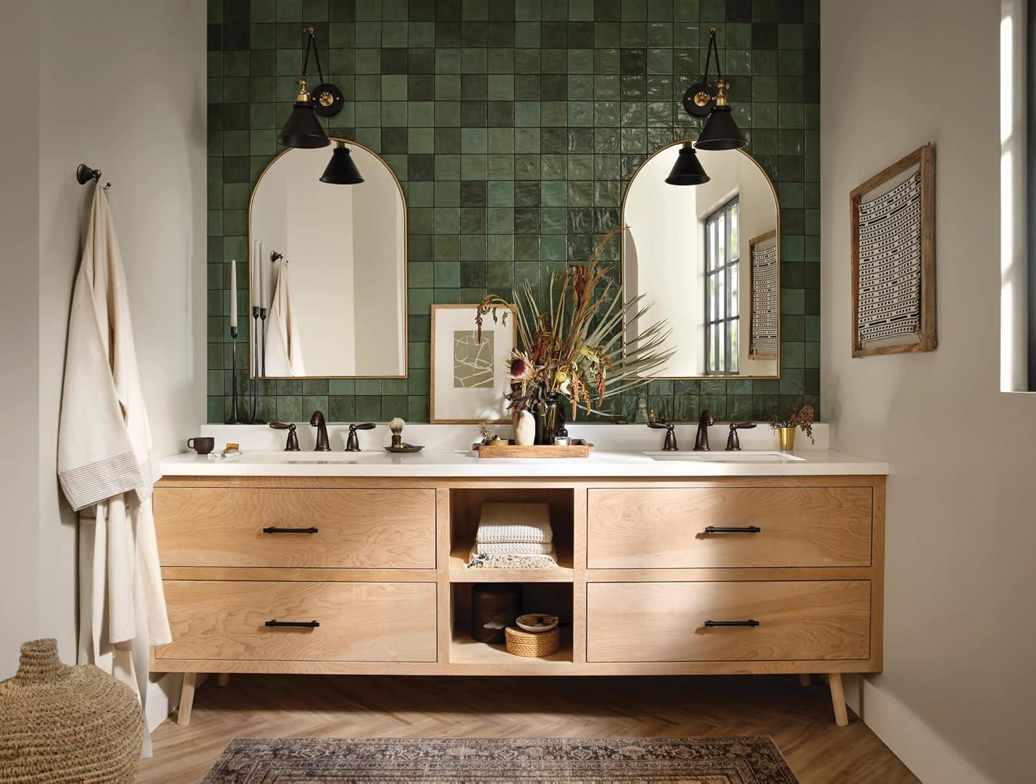 image:imageMoen Brantford OilRubbed Bronze TwoHandle Widespread Bathroom Faucet Trim Kit Bathroom Faucets for Sink 3hole Deck Mounted Setup Valve Required T6620ORBOil Rubbed Bronze