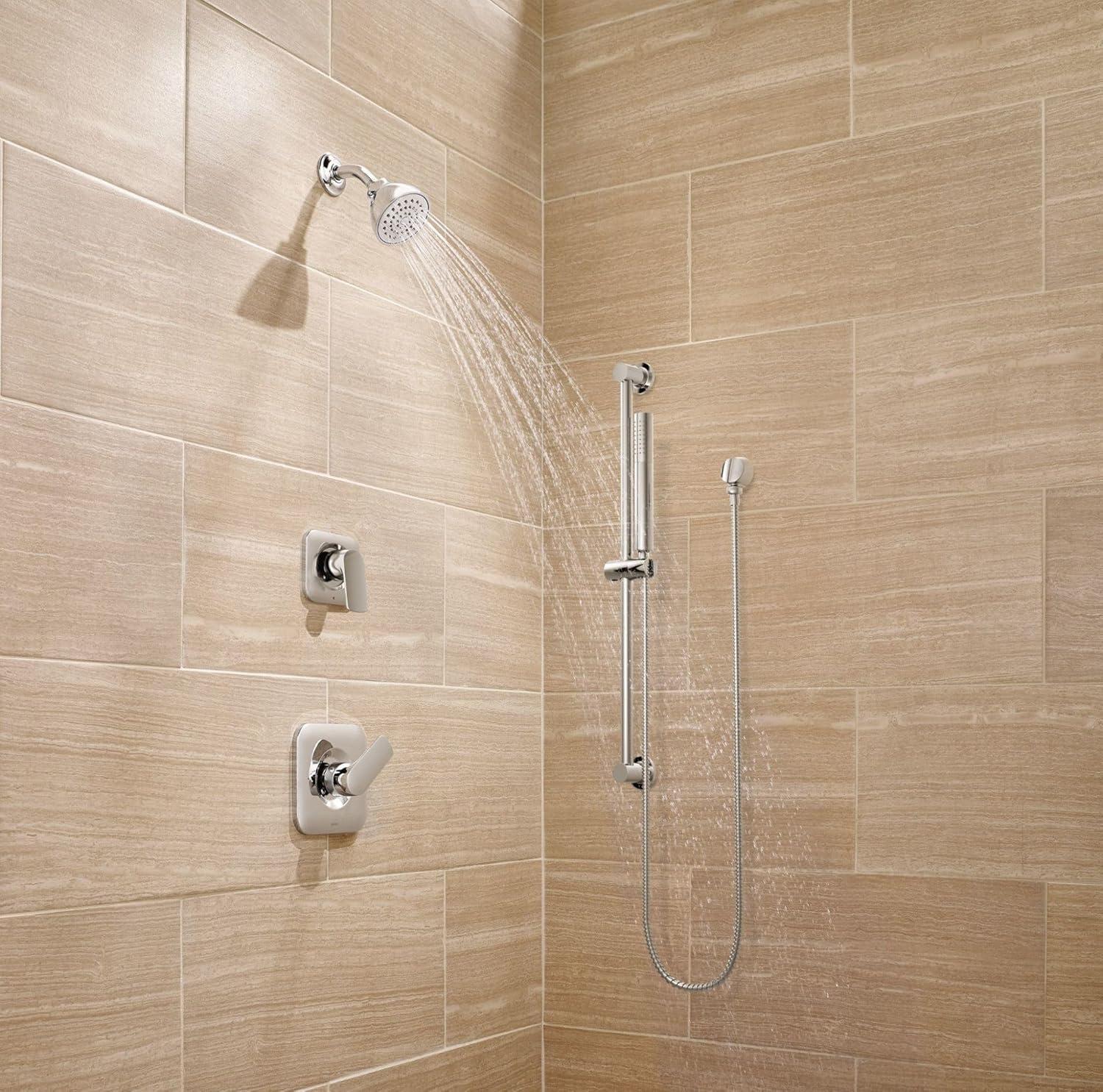 image:imageMoen Brushed Gold Modern EcoPerformance Handshower Handheld Shower with 30Inch Slide Bar and 69Inch Metal Hose 3887EPBGChrome