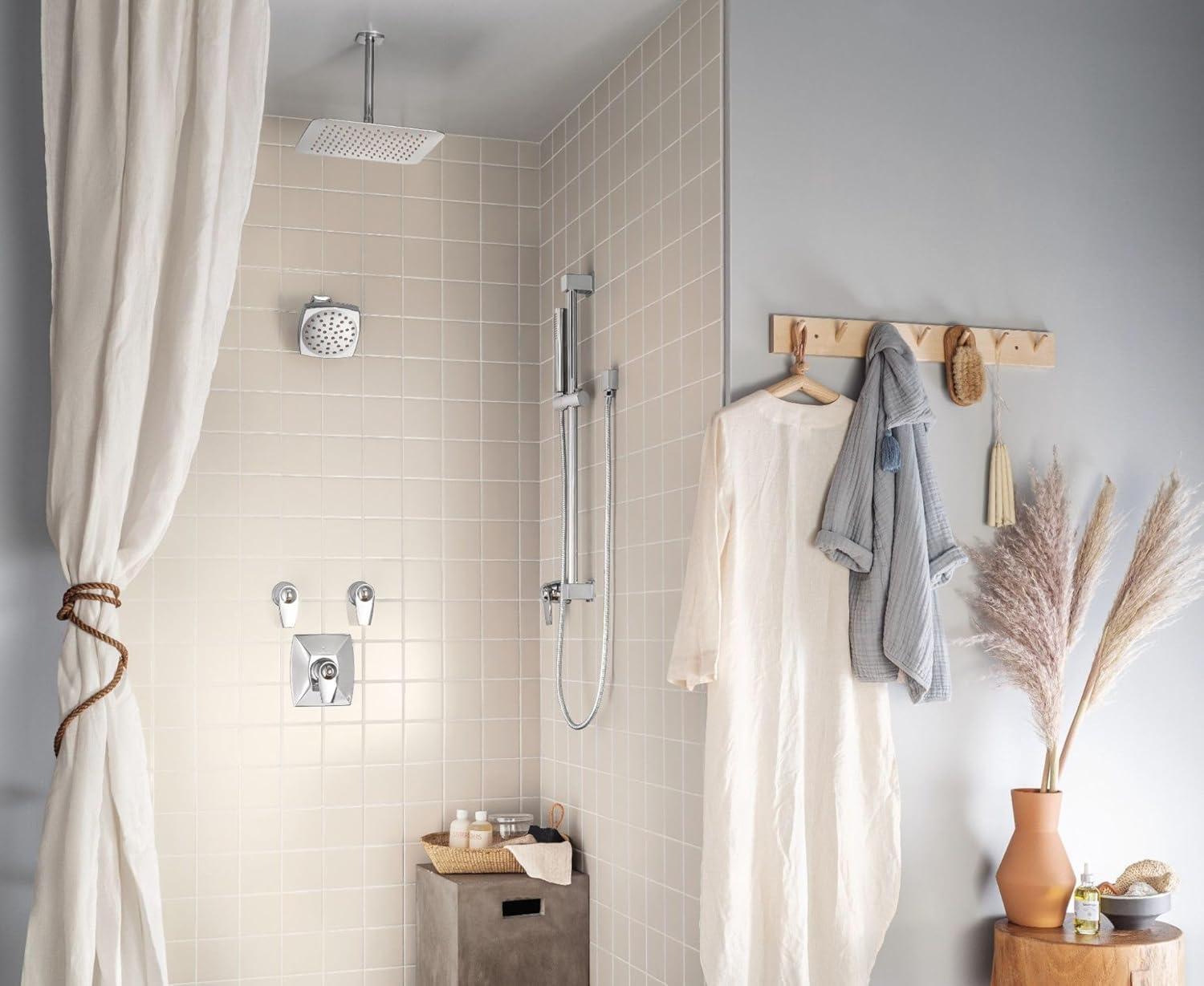 image:imageMoen Chrome Bathroom 12Inch Wide Razor Thin Rain Shower Head S100412 Inch Square