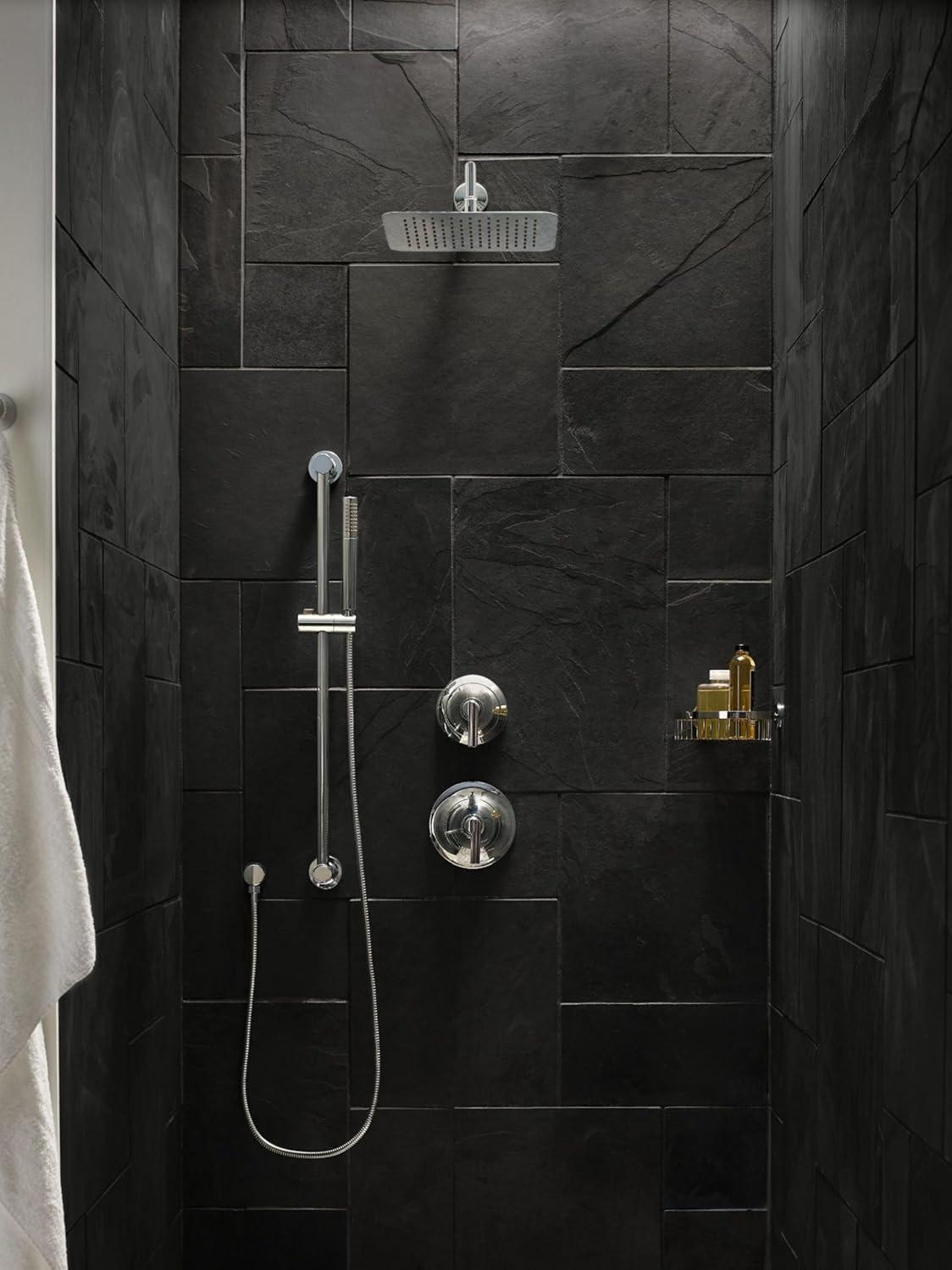 image:imageMoen Chrome Bathroom 12Inch Wide Razor Thin Rain Shower Head S100412 Inch Square