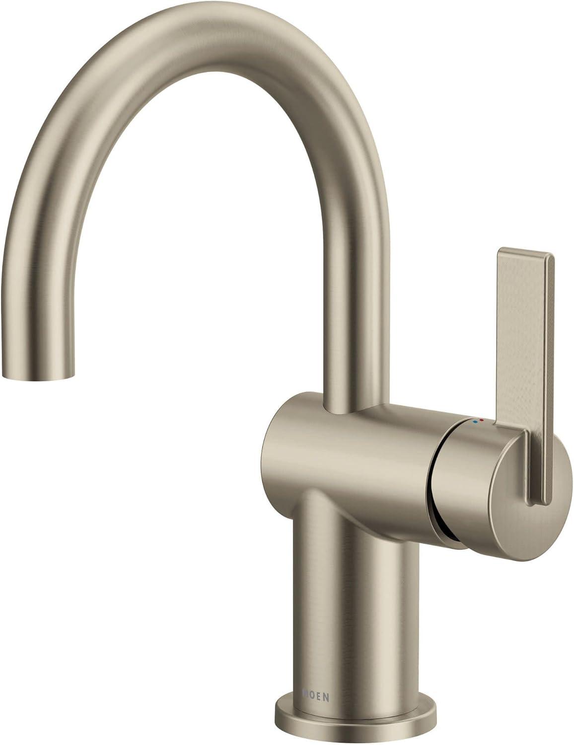 image:imageMoen Cia Matte Black Motionsense Wave Touchless Single Handle Bathroom Sink Faucet 6221EWBLBrushed Nickel