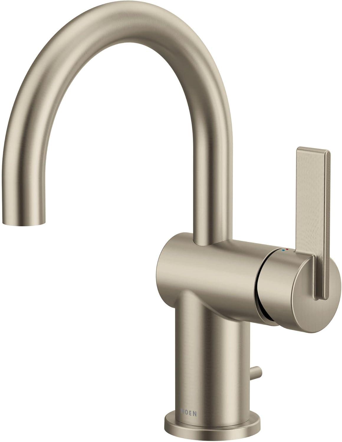 image:imageMoen Cia Matte Black Motionsense Wave Touchless Single Handle Bathroom Sink Faucet 6221EWBLBrushed Nickel