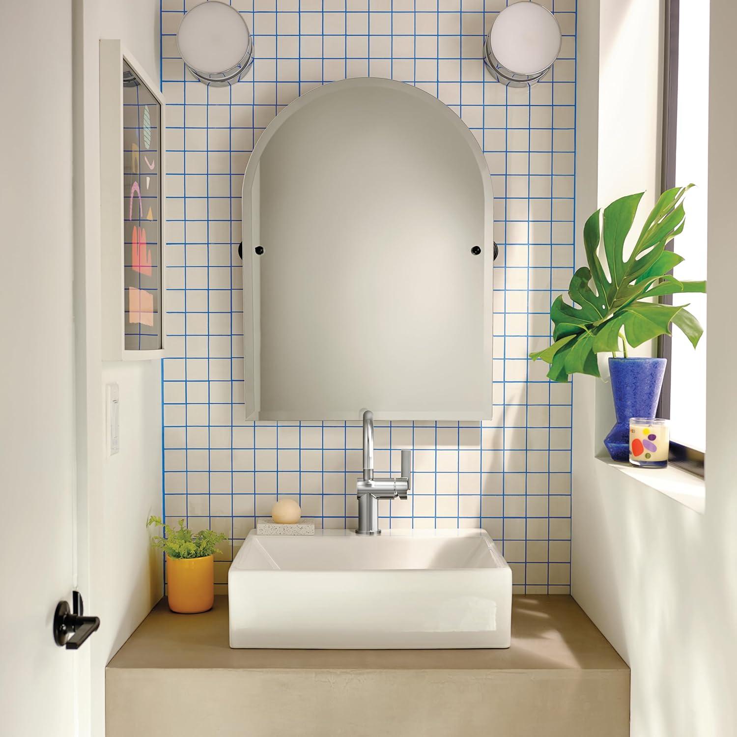 image:imageMoen Cia Matte Black Motionsense Wave Touchless Single Handle Bathroom Sink Faucet 6221EWBLChrome