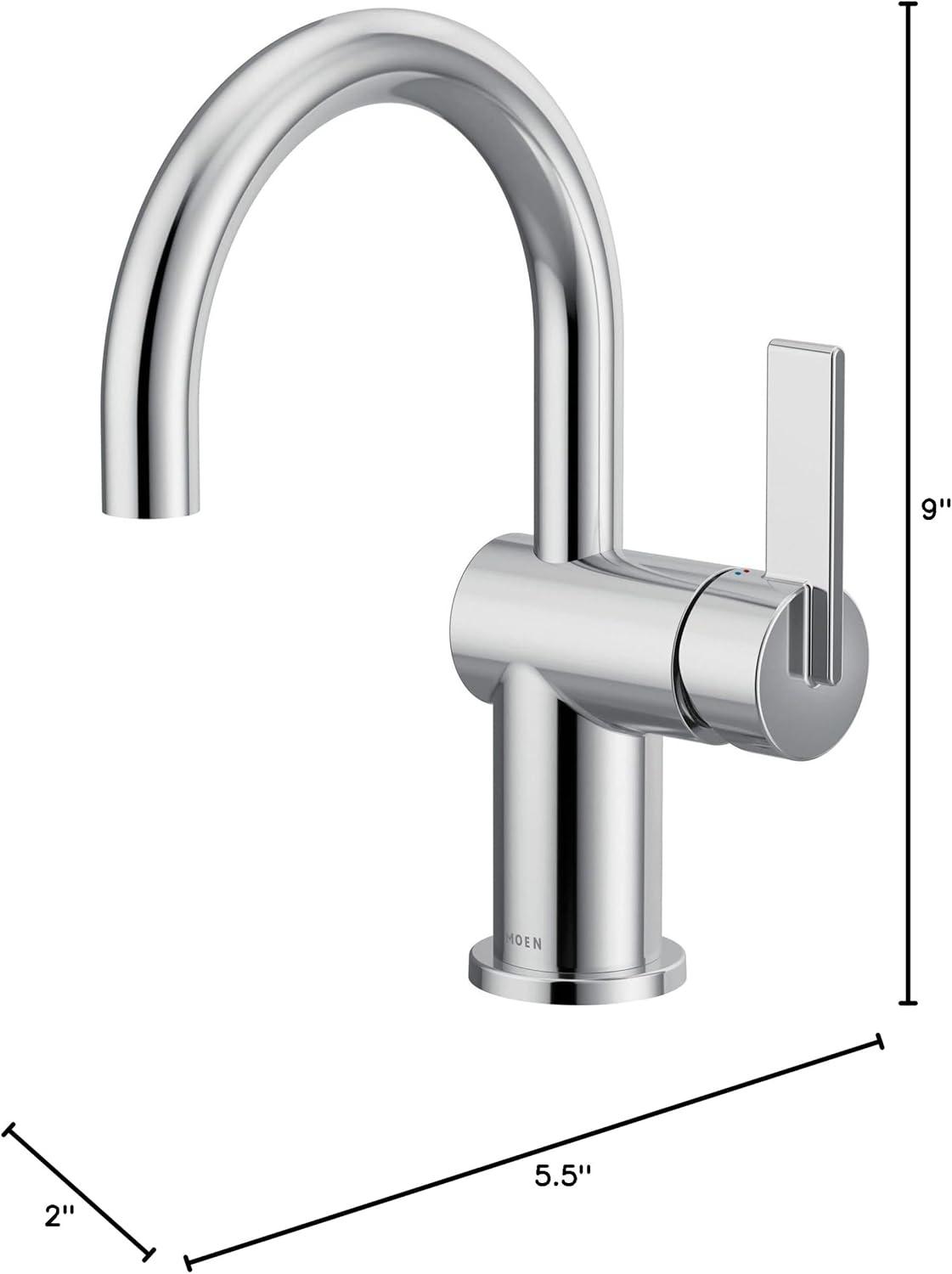 image:imageMoen Cia Matte Black Motionsense Wave Touchless Single Handle Bathroom Sink Faucet 6221EWBLChrome
