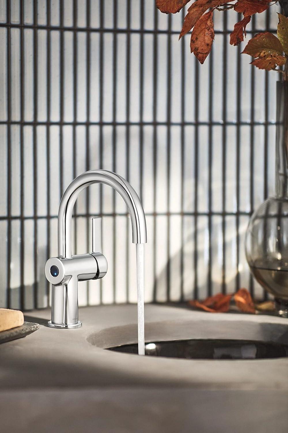image:imageMoen Cia Matte Black Motionsense Wave Touchless Single Handle Bathroom Sink Faucet 6221EWBLChrome