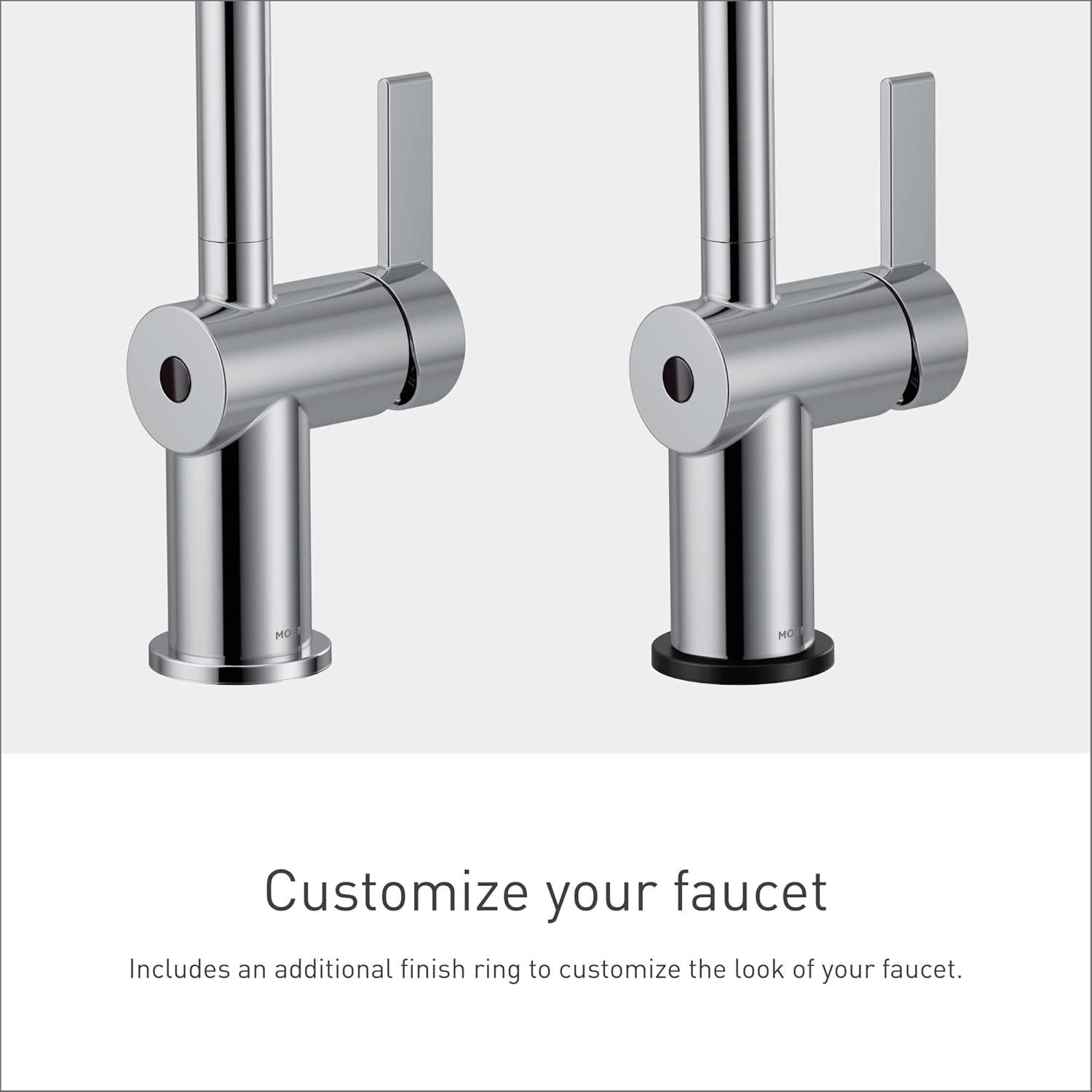 image:imageMoen Cia Matte Black Motionsense Wave Touchless Single Handle Bathroom Sink Faucet 6221EWBLChrome