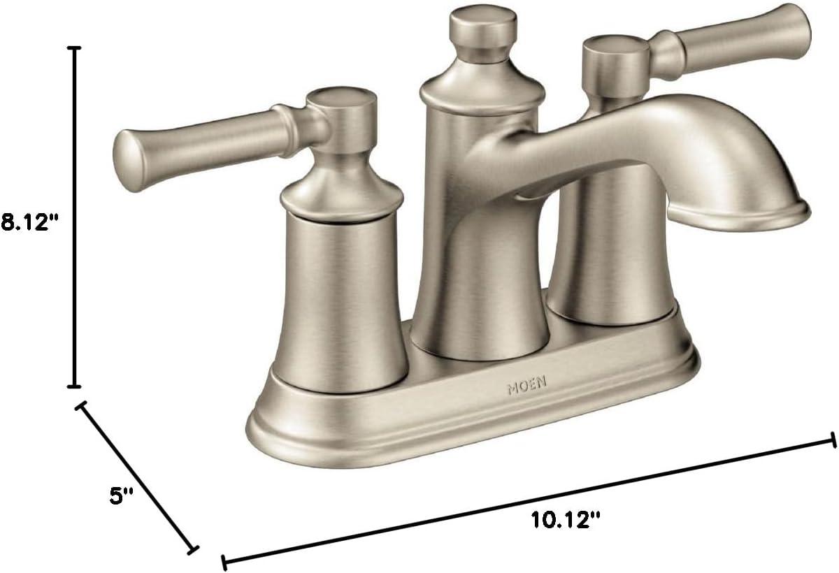 image:imageMoen Dartmoor Matte Black Traditional Two Handle Centerset Bathroom Sink Faucet 6802BLBrushed Nickel