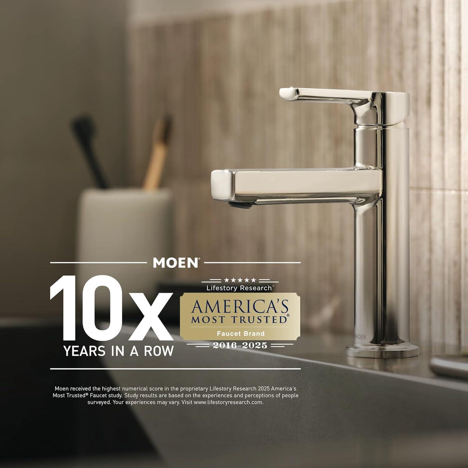 image:imageMoen Doux Matte Black TwoHandle 8Inch Widespread Lever Handle Bathroom Faucet Trim Kit Valve Required TS6925BLPack of 3