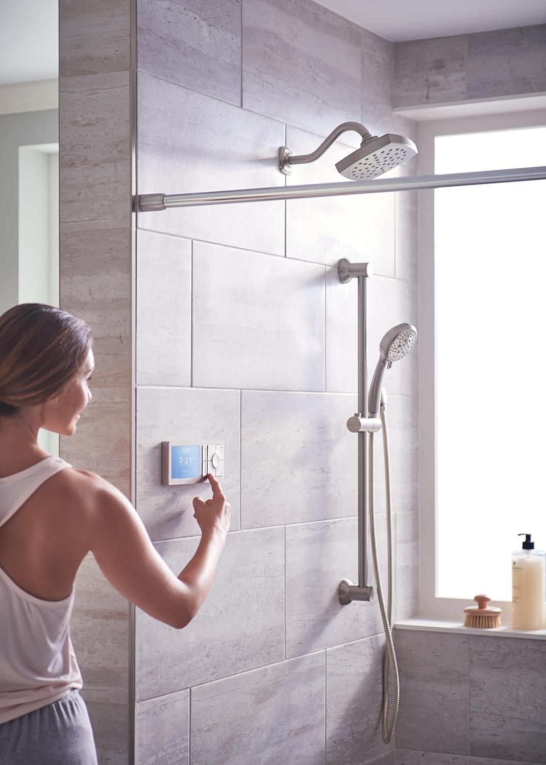 image:imageMoen EcoPerformance OilRubbed Bronze 4Spray Pattern Detachable Handheld Showerhead with 69InchLong Hose with 30Inch Slide Bar 3669EPORBBrushed Nickel